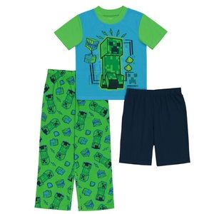 Minecraft Creeper Shirt Shorts Pants Pajamas
